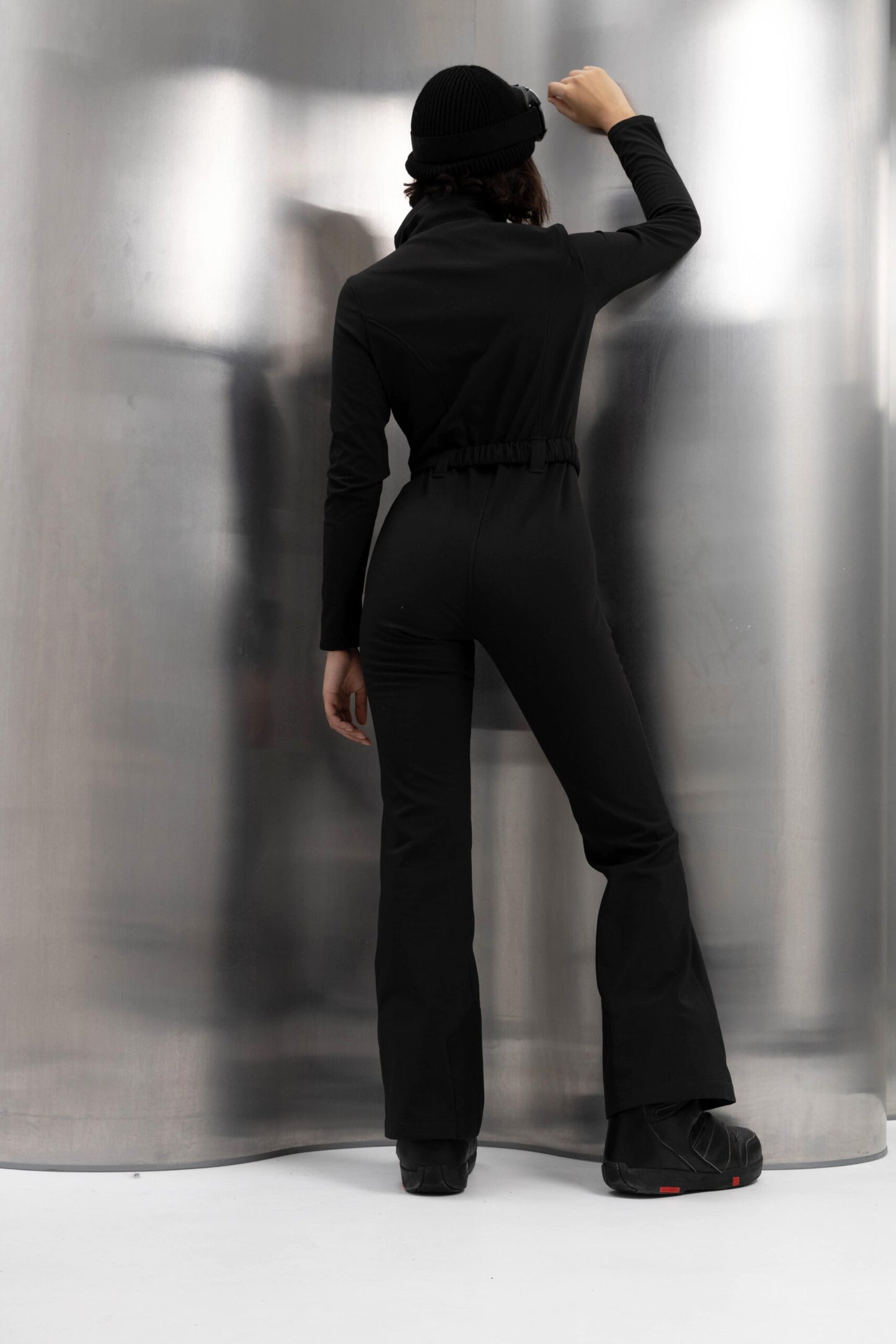 Women’s Black Softshell Winter Ski Jumpsuit | Waterproof Ski & Snowboard Suit