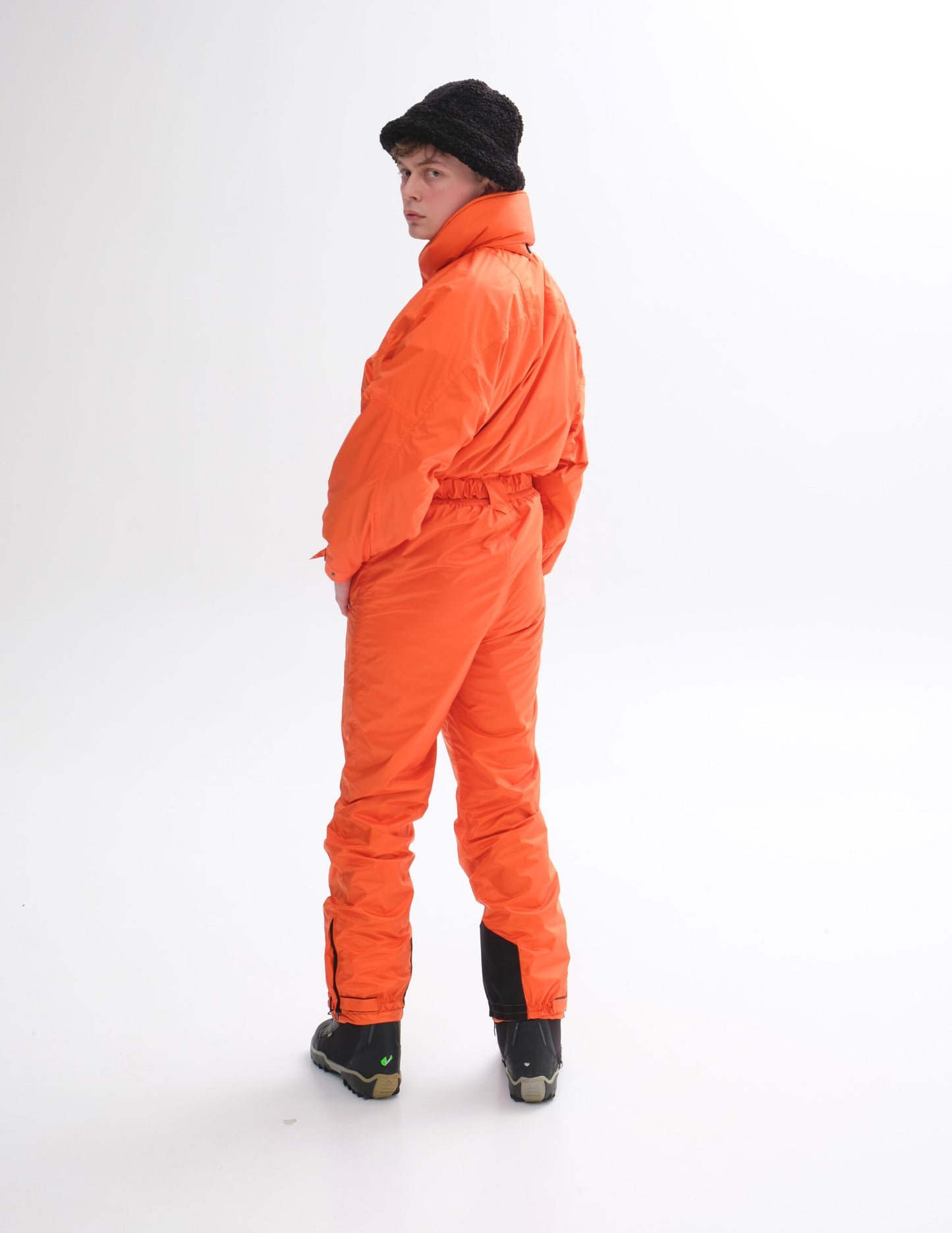 Men'a winter ski suit orange color