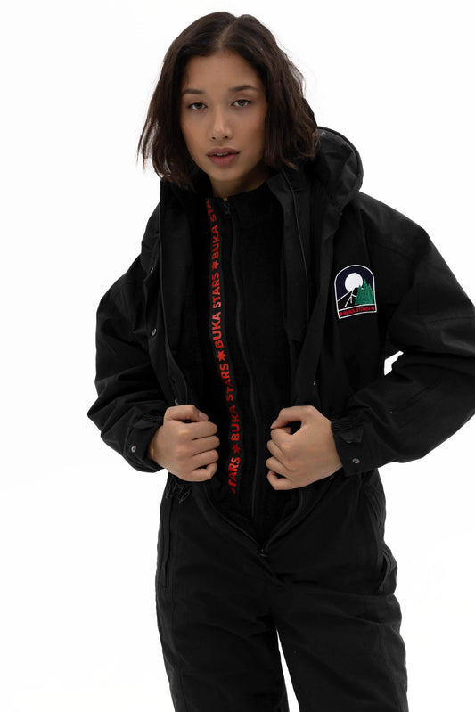 Women’s Black Waterproof Ski Jumpsuit