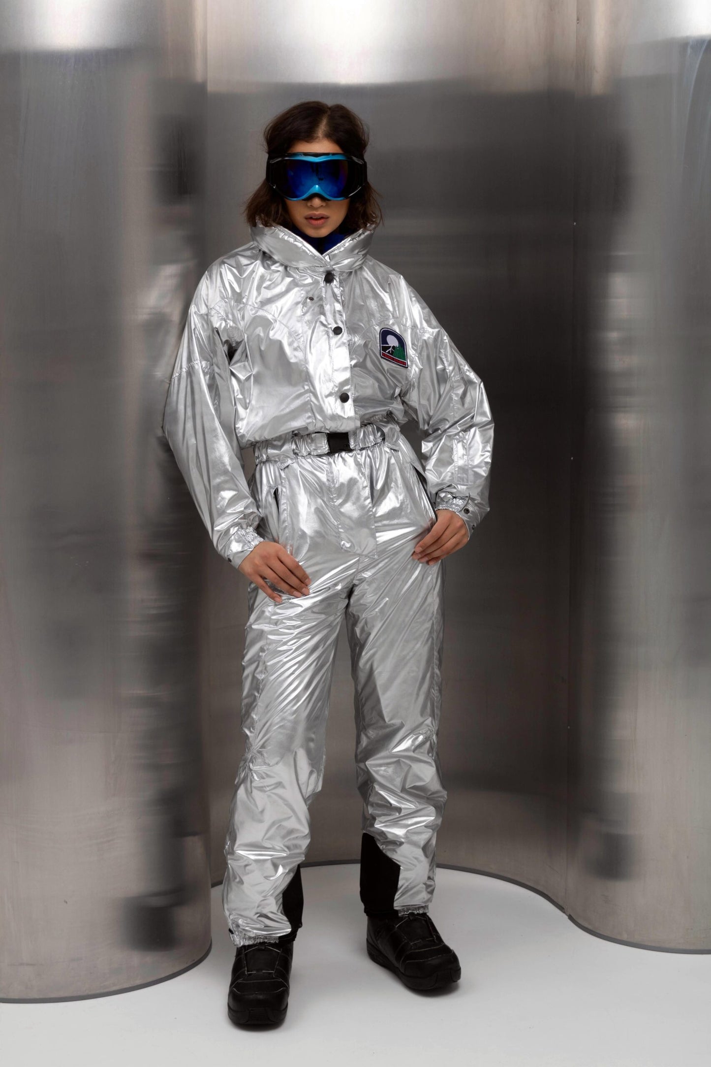 Women’s Metallic Winter Ski Jumpsuit | Waterproof Ski & Snowboard Suit