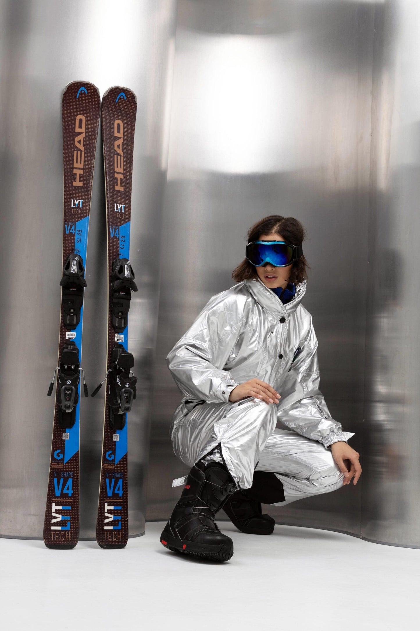 Women’s Metallic Winter Ski Jumpsuit | Waterproof Ski & Snowboard Suit