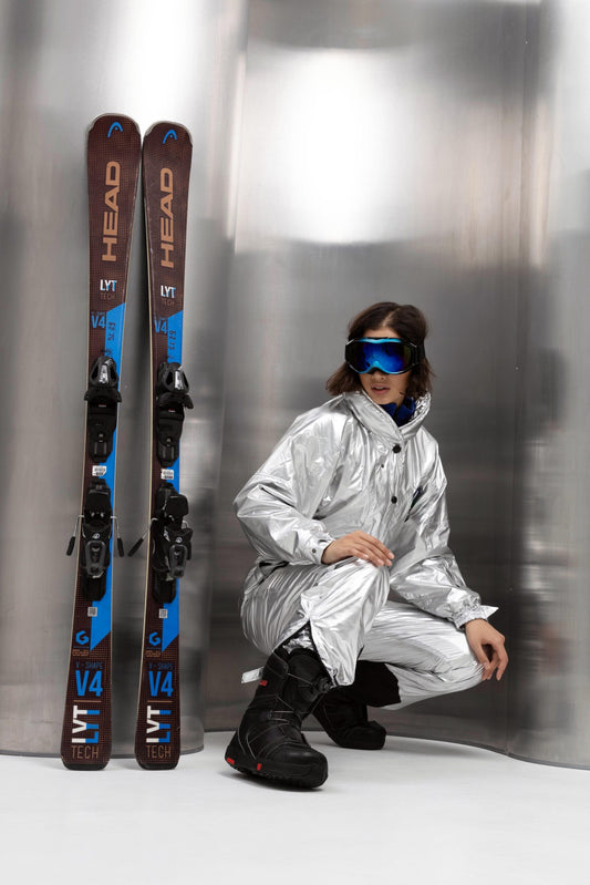 Women’s Metallic Winter Ski Jumpsuit | Waterproof Ski & Snowboard Suit