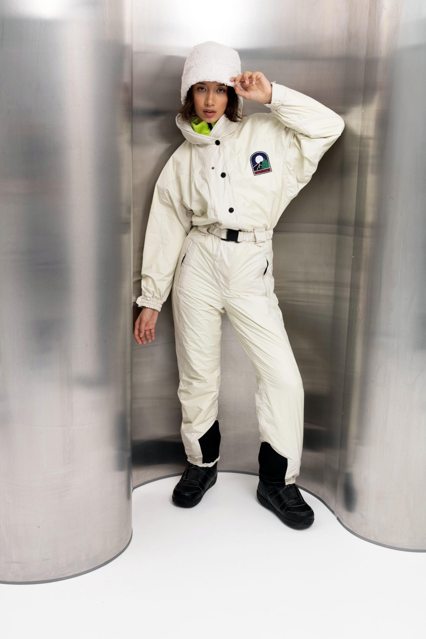 Women’s White Winter Ski Jumpsuit