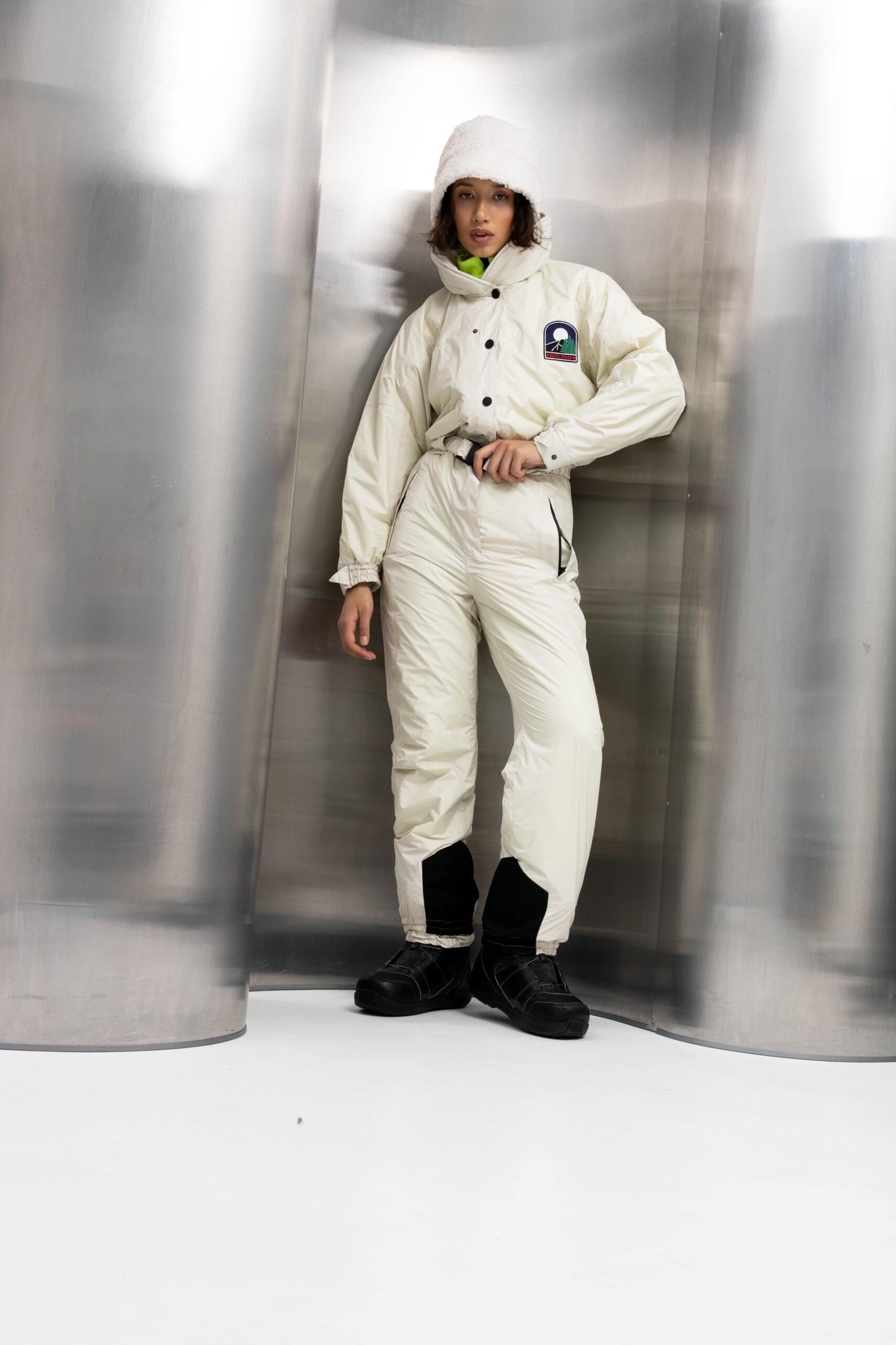 Women’s White Winter Ski Jumpsuit