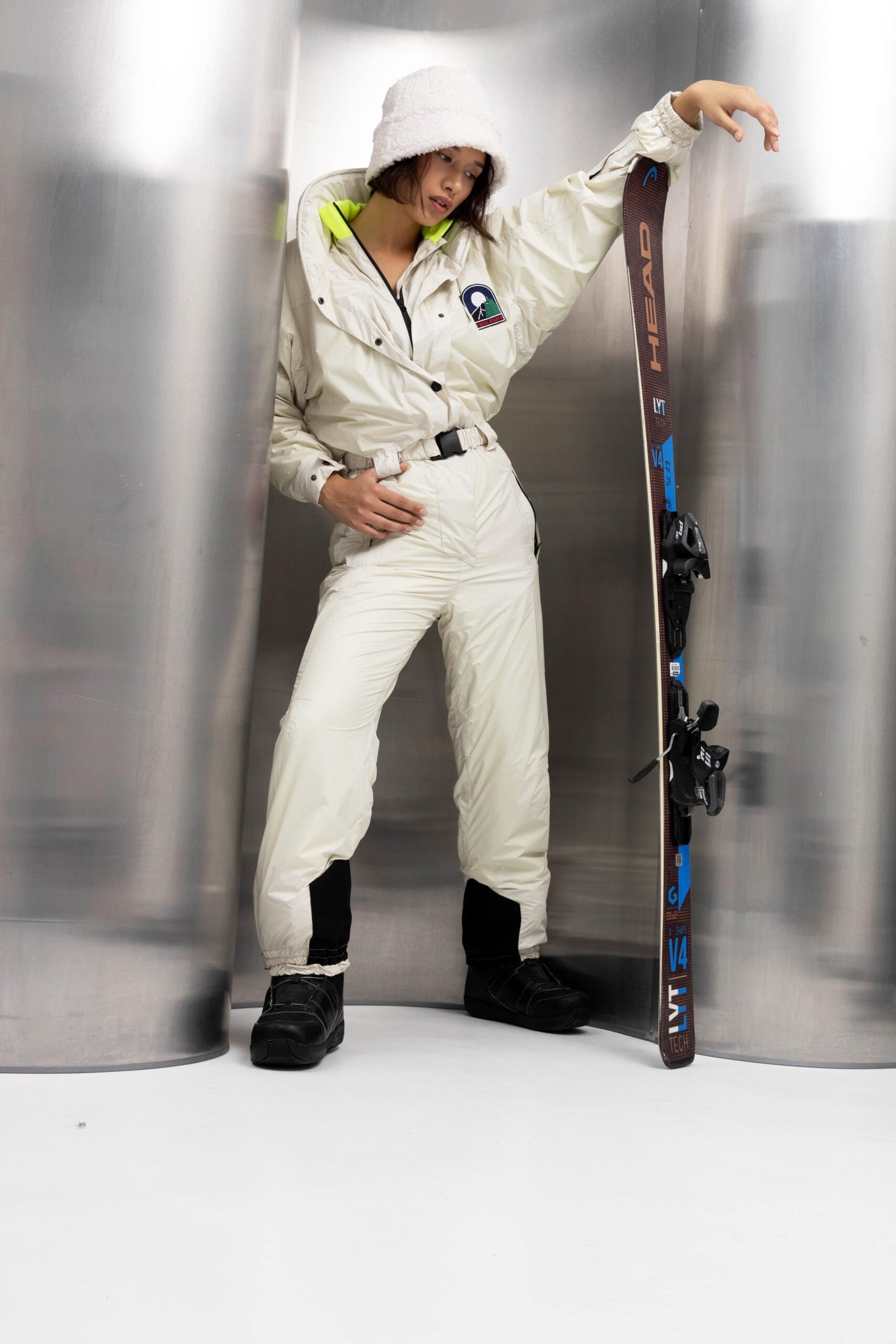 Women’s White Winter Ski Jumpsuit