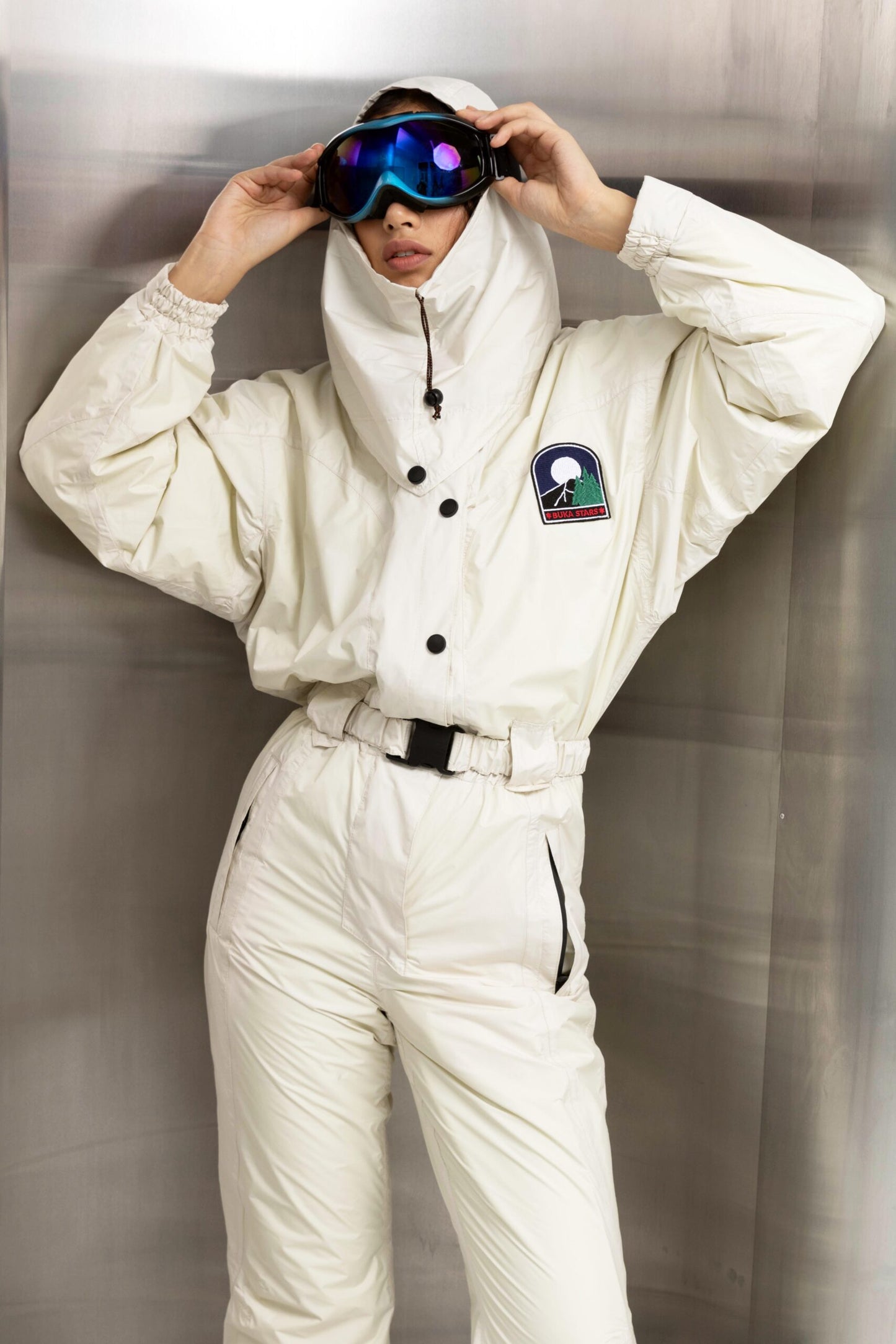 Women’s White Winter Ski Jumpsuit