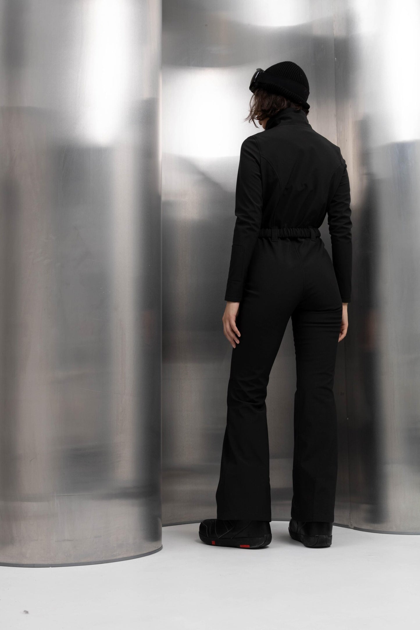 Women’s Black Softshell Winter Ski Jumpsuit | Waterproof Ski & Snowboard Suit