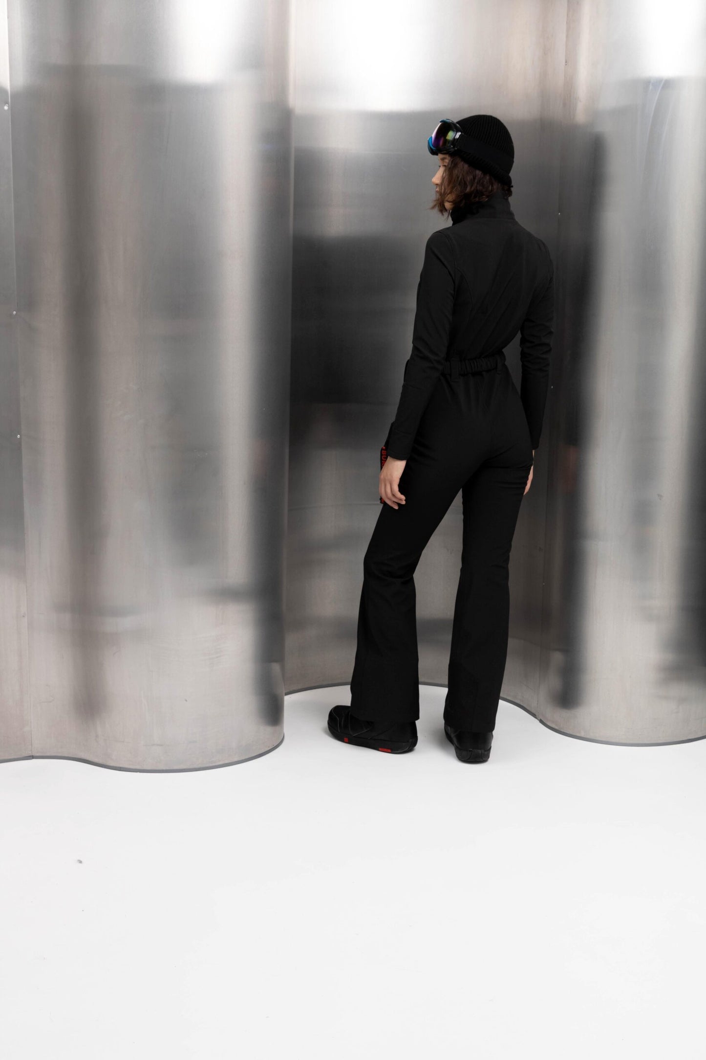 Women’s Black Softshell Winter Ski Jumpsuit | Waterproof Ski & Snowboard Suit