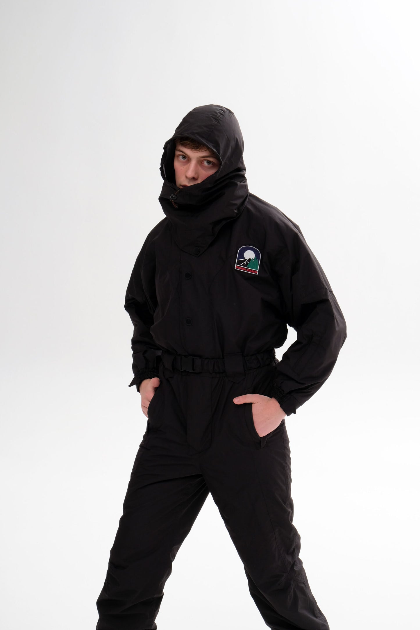 Men’s Black Winter Ski Jumpsuit | Waterproof Snowboard & Ski Suit