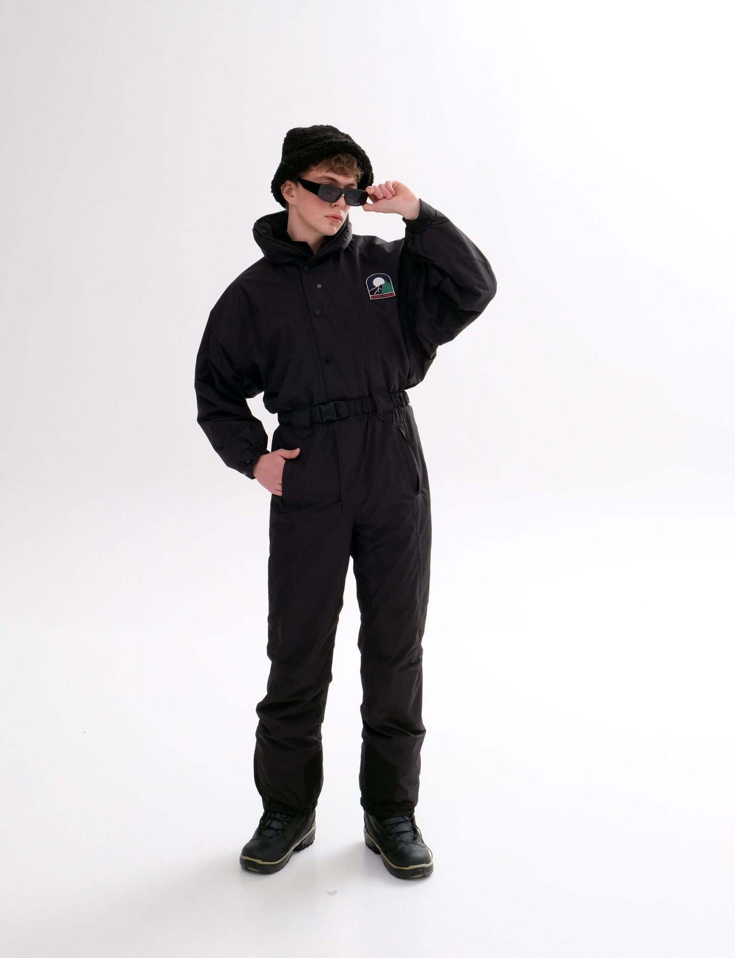 Men’s Black Winter Ski Jumpsuit | Waterproof Snowboard & Ski Suit