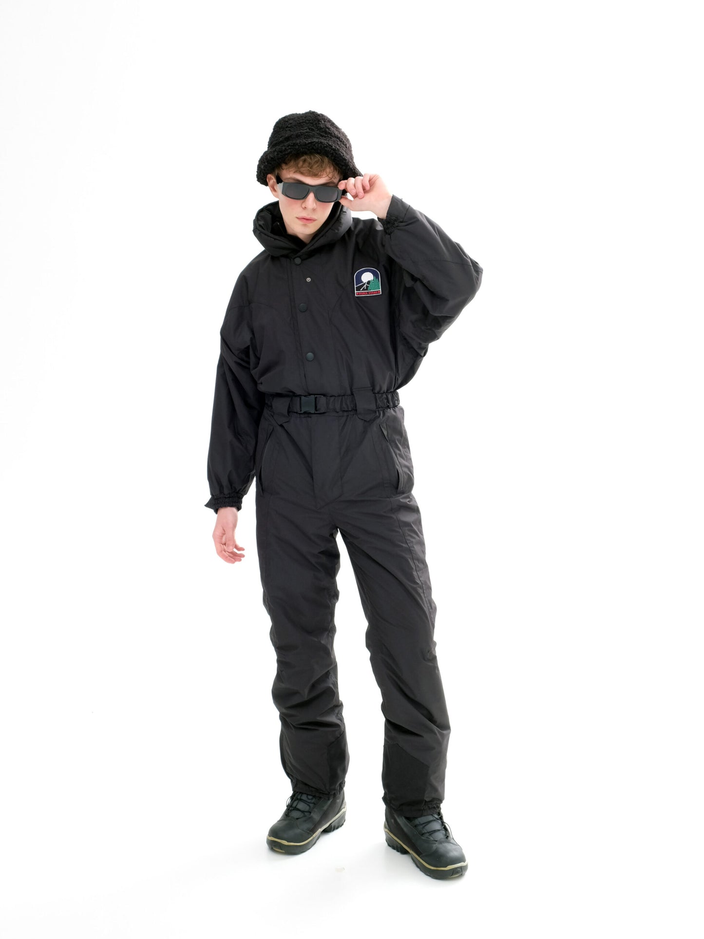 Men’s Black Winter Ski Jumpsuit | Waterproof Snowboard & Ski Suit