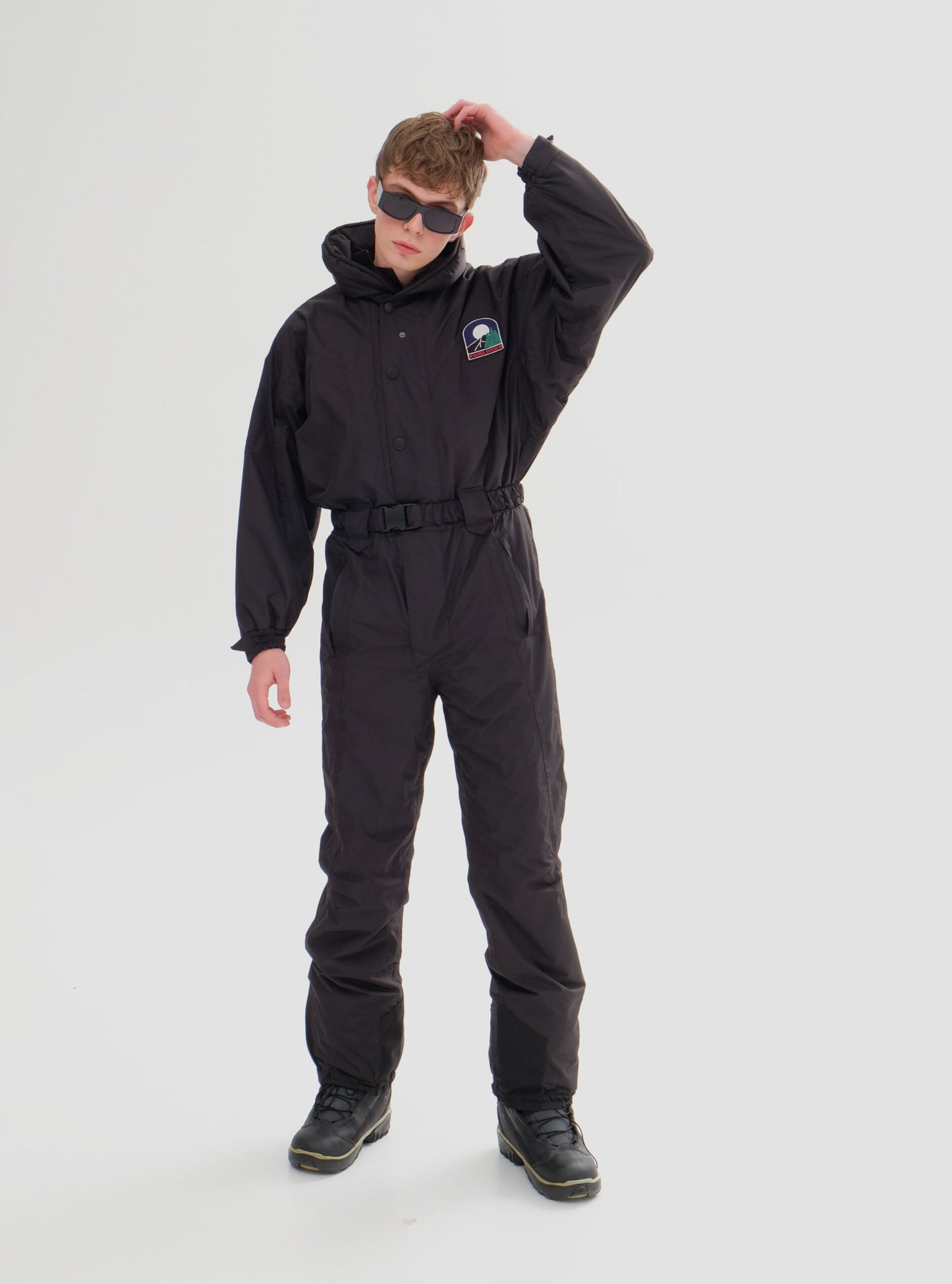 Men’s Black Winter Ski Jumpsuit | Waterproof Snowboard & Ski Suit