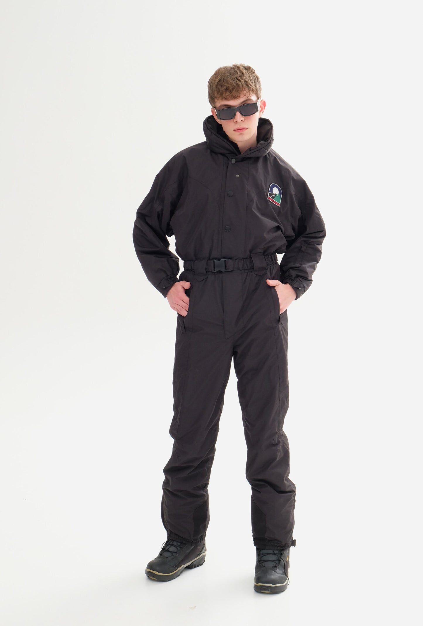 Men’s Black Winter Ski Jumpsuit | Waterproof Snowboard & Ski Suit