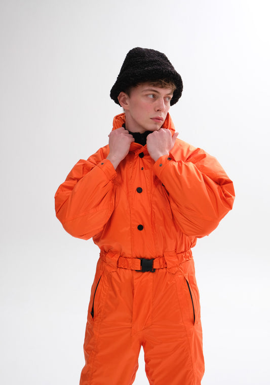 Men'a winter ski suit orange color