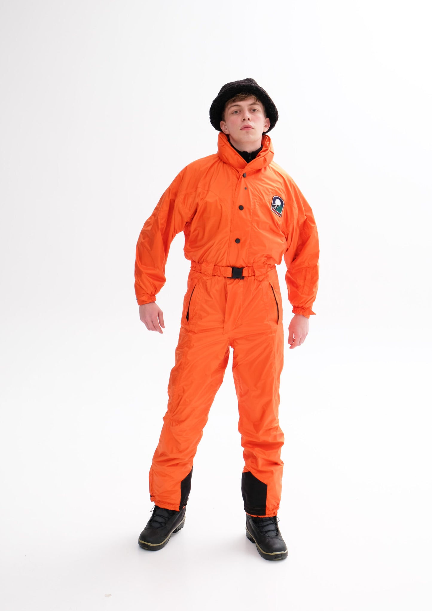 Men'a winter ski suit orange color