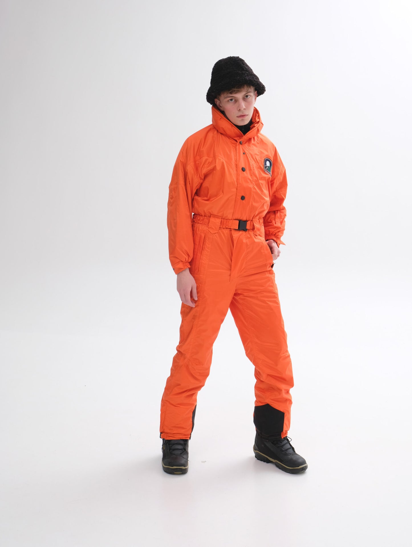Men'a winter ski suit orange color